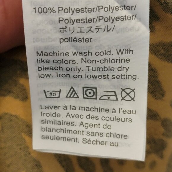 J.Crew Leopard Print Ruffle Neck Blouse Size S - Picture 8 of 8